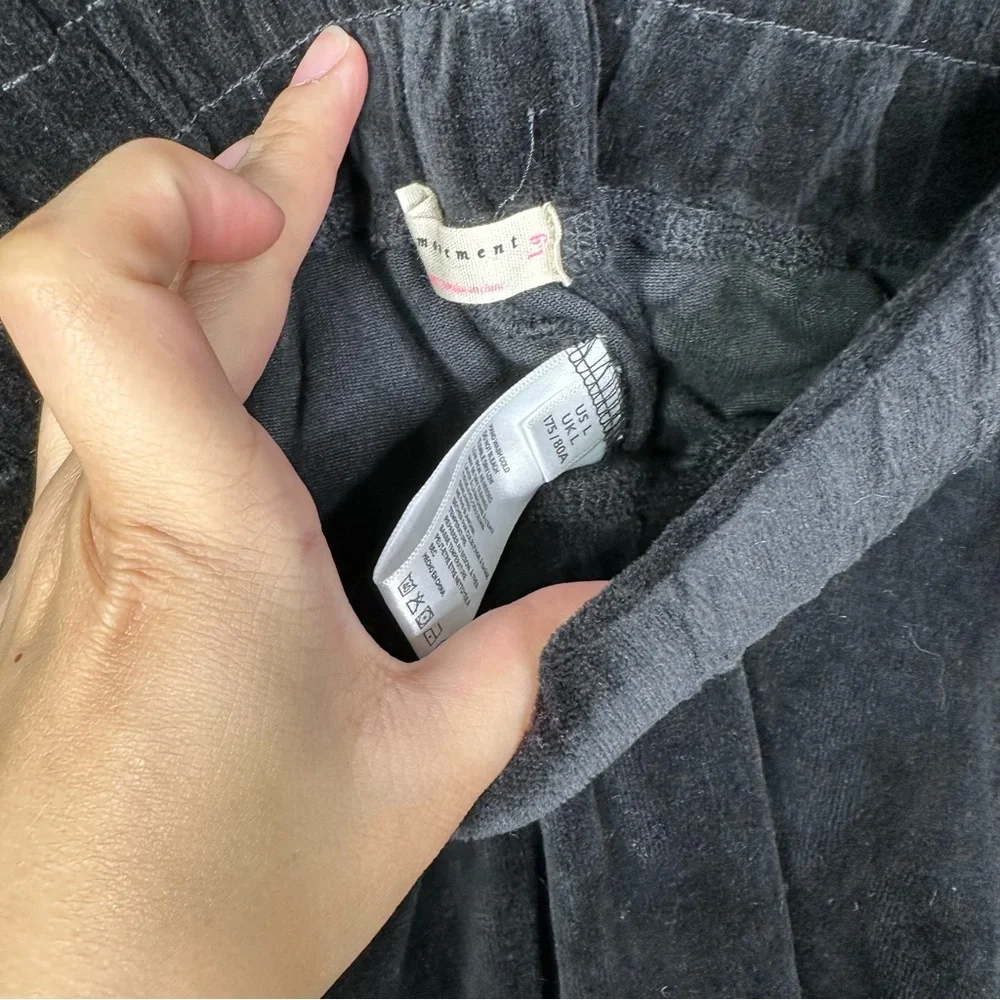 NWT Free people movement black‎ velvet  flare pants velour